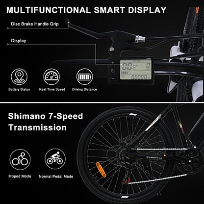 EverCross vélo électrique pliable léger 20 x4.0 Fat Tire - E-Bike avec Batterie 13Ah - Freins à Double Disque - Vélo à Assistance pour Adolescent et Adulte